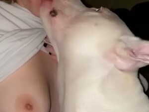 She Loves to Kiss her Doggy