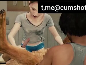 Two girls with 1 dog