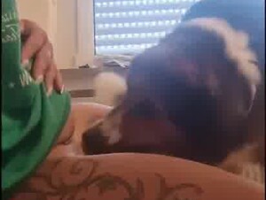 Miss Alice and her dog