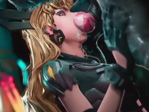 Emptying balls in her hroat