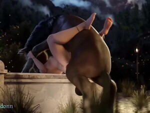 My Wife gets both holes destroyed by a massive horse cock 3D Hentai