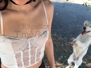 girl being licked on the street