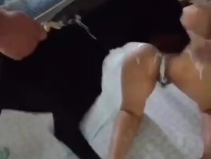 Chinese Husband invite friend to join her wife's dog party